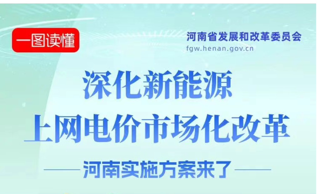 行业政策 | 河南省发展和改革委员会印发《河南省深化新能源上网电价市场化改革实施方案》